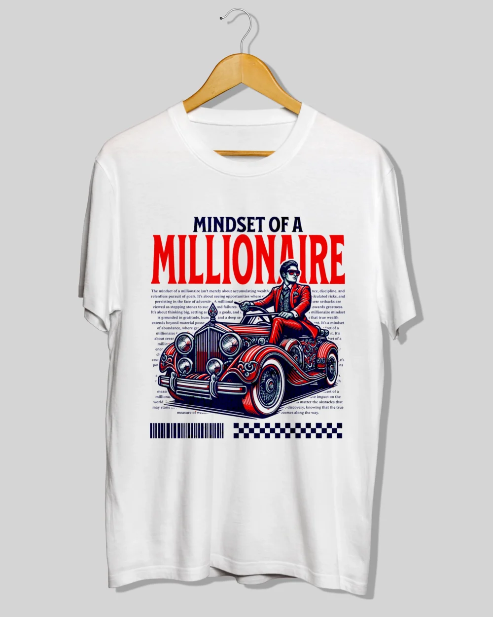 Mindset of a Millionaire T-Shirt – Premium Cotton Tee with Motivational Design