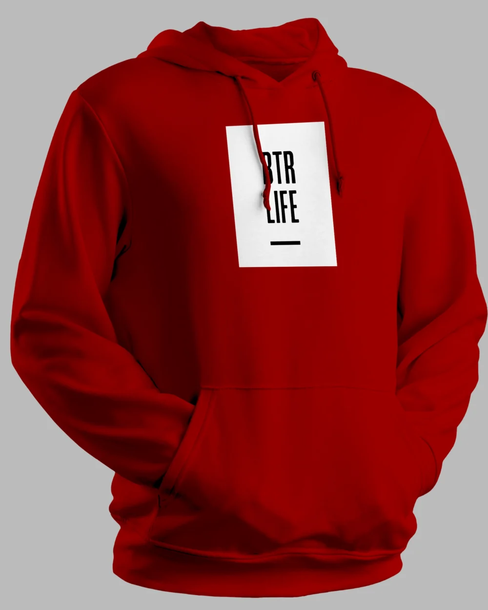 BTR LIFE Motivational Hoodie – 100% Cotton, 300 GSM Unisex Hoodie with Inspirational Message