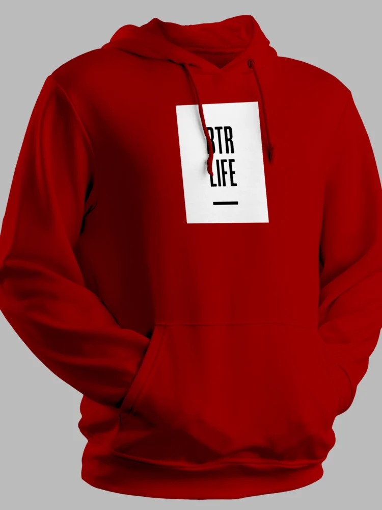 BTR LIFE Motivational Hoodie – 100% Cotton, 300 GSM Unisex Hoodie with Inspirational Message