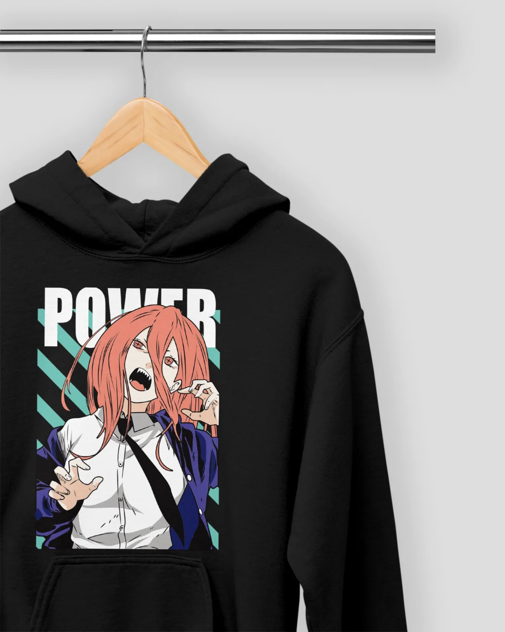 Chainsawman Power Anime Hoodie – Unisex Cotton Hoodie with Power Graphic Design