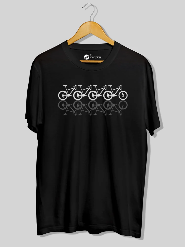 Cycle Reflection T-Shirt, Cycling T-Shirt, Unisex Cotton T-Shirt, The Idiots Store, Bike Lover Shirt, Adventure Apparel, Reflective-Inspired Graphic Tee, 180 GSM T-Shirt, Outdoor Enthusiast Clothing, Cycling Fashion