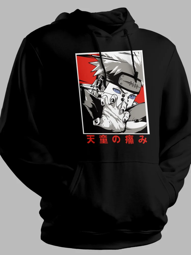 Naruto Pain Anime Hoodie – 100% Cotton, 300 GSM Unisex Hoodie Inspired by Naruto Akatsuki Character Pain