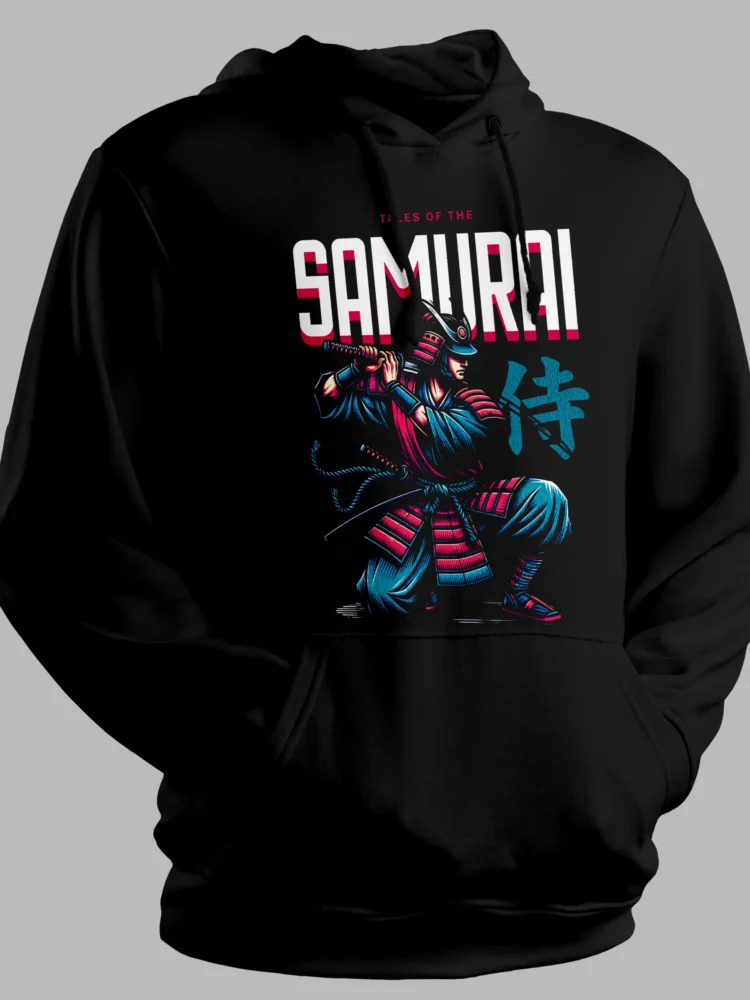 Tales of Samurai Anime Hoodie – 100% Cotton, 300 GSM Unisex Hoodie with Samurai Design